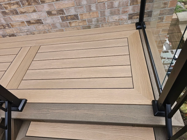 composite decks barrie details borders glass railings