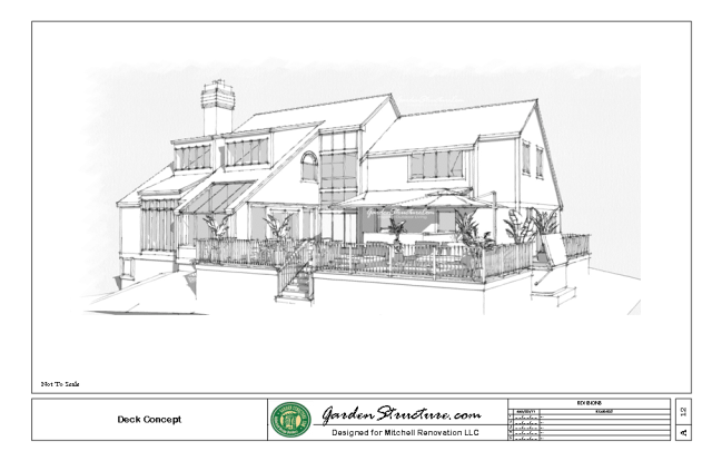 Deck Design Concepts 3 Large deck with built in hot tub