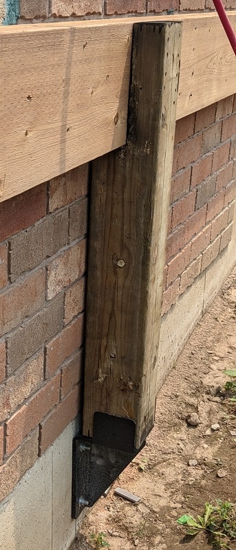 Second Story Decks Barrie - Foundation Brackets required by city