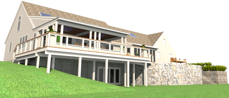 deck design with 3 season room